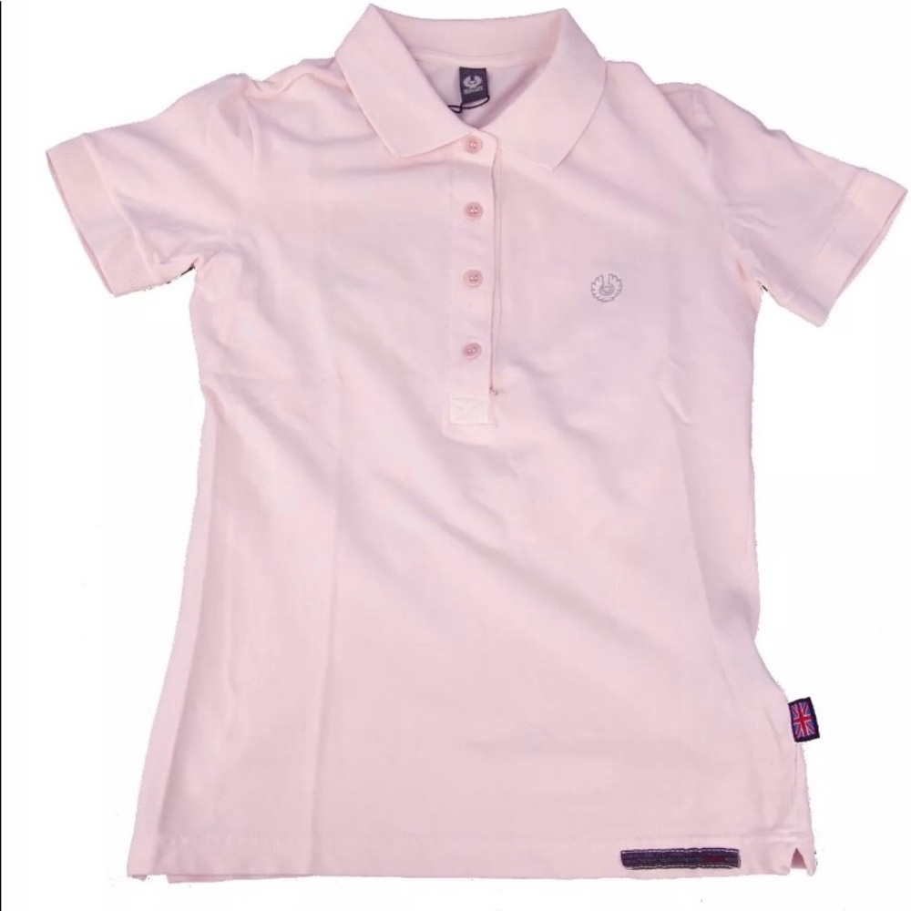 Belstaff Pink Polo Shirt NWT Size EU 40 (US4)